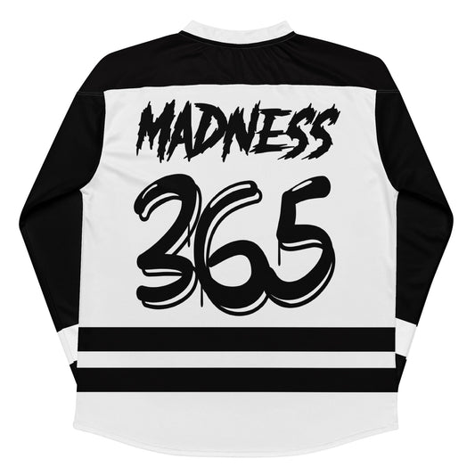 Bold hockey jersey featuring intense, edgy graphics. A symbol of embracing inner chaos and controlling it with strength and determination...back