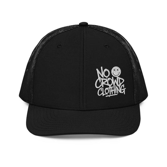 No Crowd Clothing’s embroidered trucker cap features a classic structured fit, adjustable snapback, and curved visor. Perfect for pairing with casual outfits, it promotes confidence and humor to ease social anxiety....2