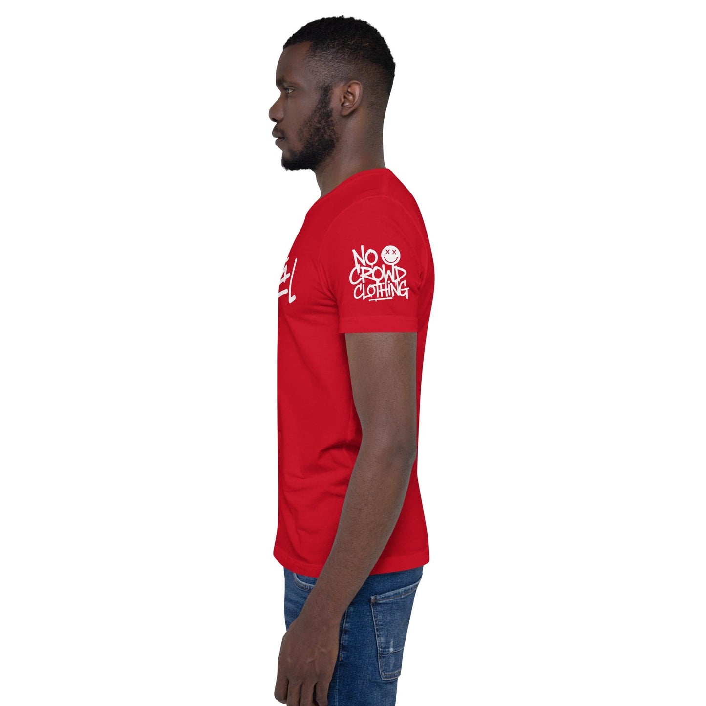 Streetwear graphic with 'I'm Mortal' handwritten in edgy font...red model sleeve