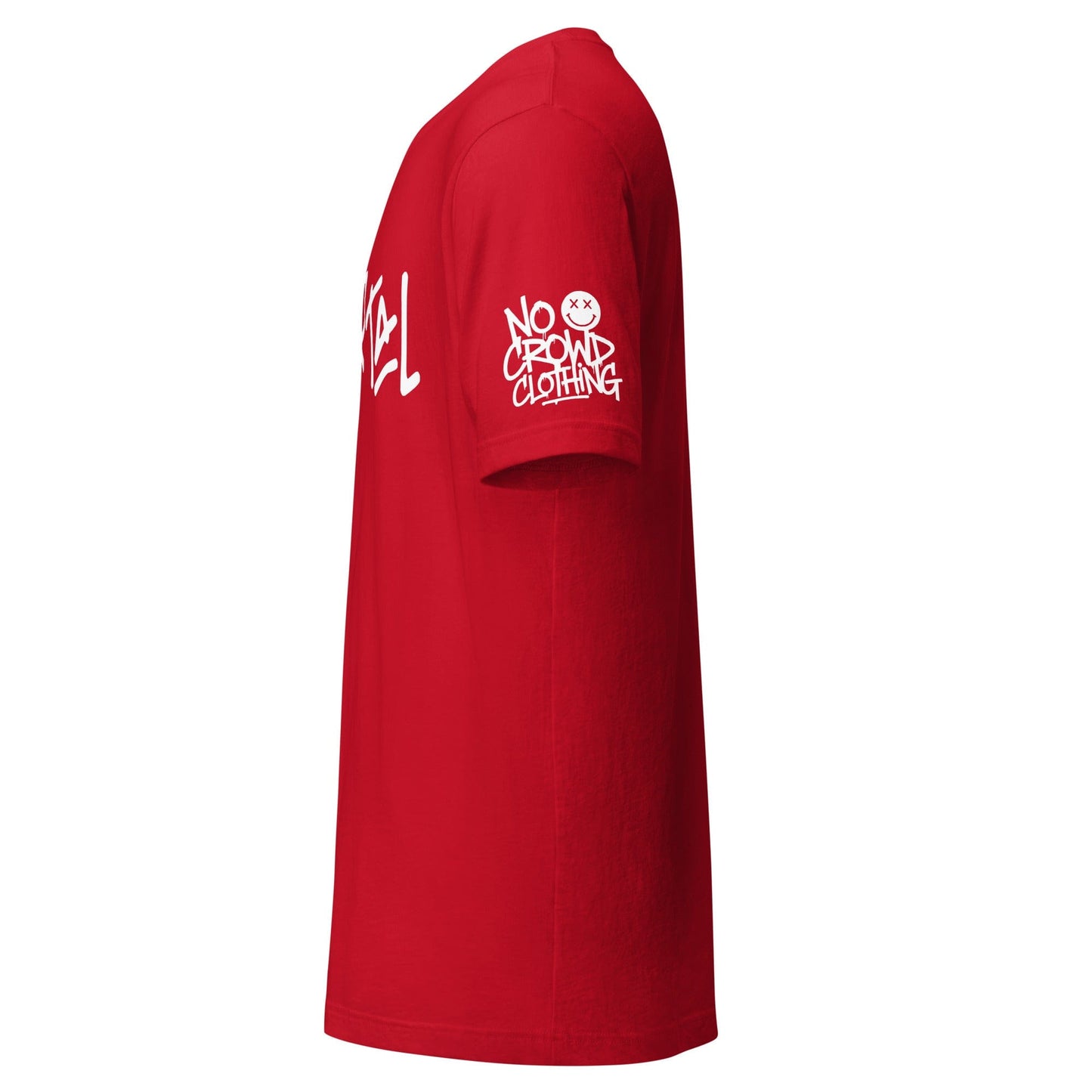 Streetwear graphic with 'I'm Mortal' handwritten in edgy font....red sleeve
