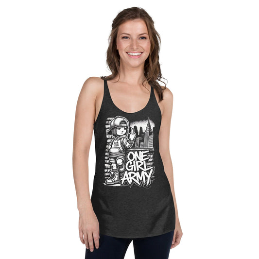 Army of One Tank Top | Bold Solo Streetwear for Social Anxiety...model