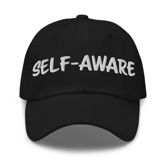 Self Aware Hat by No Crowd Clothing with sleek, minimal design...black