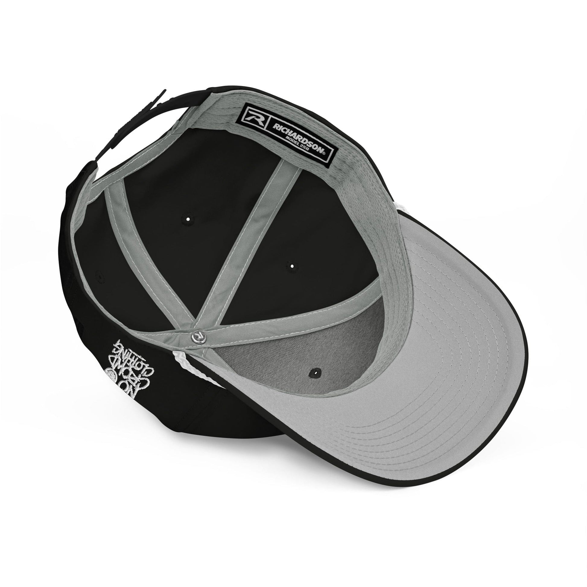 Vibe Hat by No Crowd Clothing with bold, edgy lettering design...inside