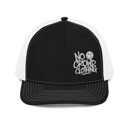 No Crowd Clothing’s embroidered trucker cap features a classic structured fit, adjustable snapback, and curved visor. Perfect for pairing with casual outfits, it promotes confidence and humor to ease social anxiety...1