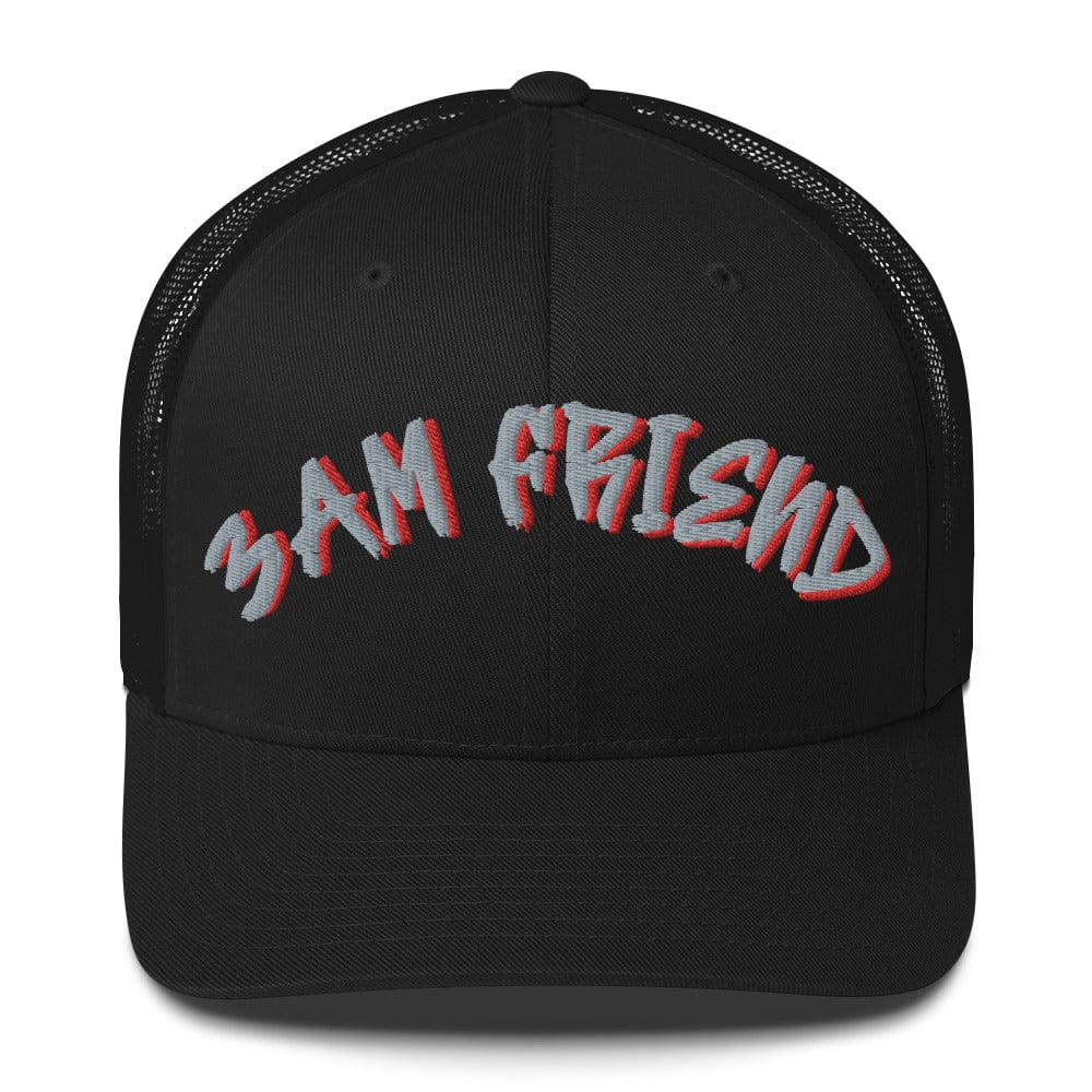 The '3AM Friend' hat by No Crowd Clothing symbolizes support for those facing anxiety, reminding wearers they’re never alone. Minimalist unisex design in durable material, perfect for comfort and style, with a message of resilience and connection...front