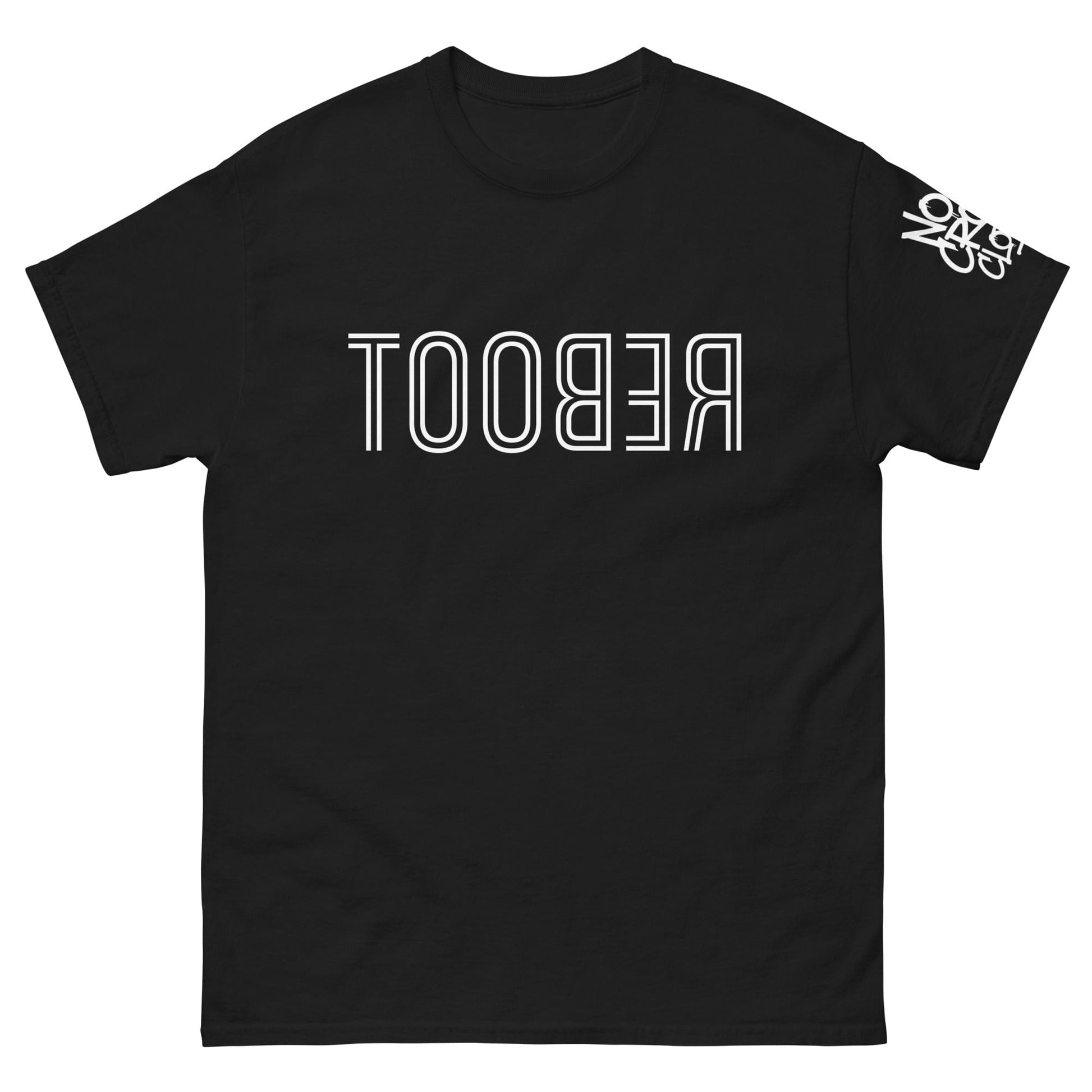 TOOBER is "reboot" spelled backwards, designed for those who understand that sometimes hitting restart is the best way forward. Wear it as a reminder that it's okay to pause, recalibrate, and keep going....black shirt