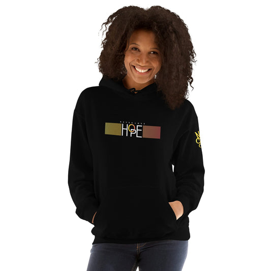 A clean black hoodie with a powerful message. The Hope hoodie is made for introverts, overthinkers, and anxiety warriors who need a quiet reminder to keep going....female